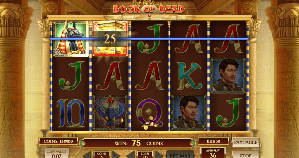 Book of Dead free spins con símbolo expansivo